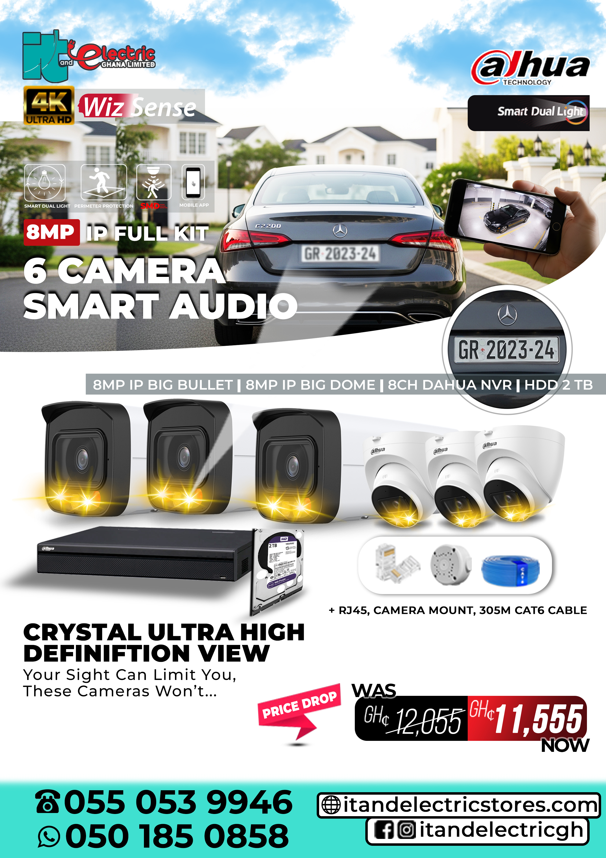 Dahua 8MP IP Full Kit (6 Camera)