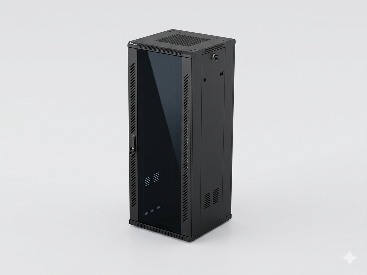 32U Cabinet [600*600] - with D-Ring Cable Manager and 6 Way PDU PLASTIC - Buy in Ghana