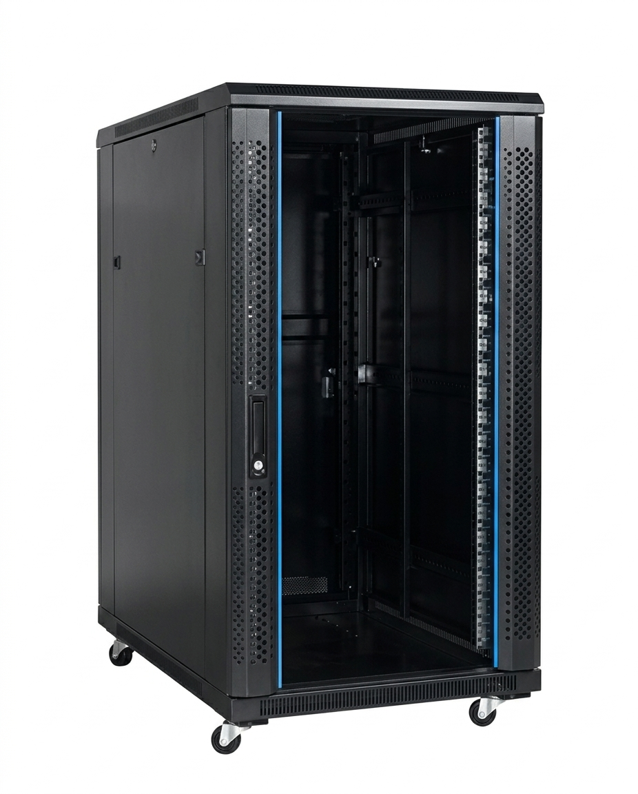 32U Cabinet [600*800] - with D-Ring Cable Manager and 6 Way PDU PLASTIC - Buy in Ghana