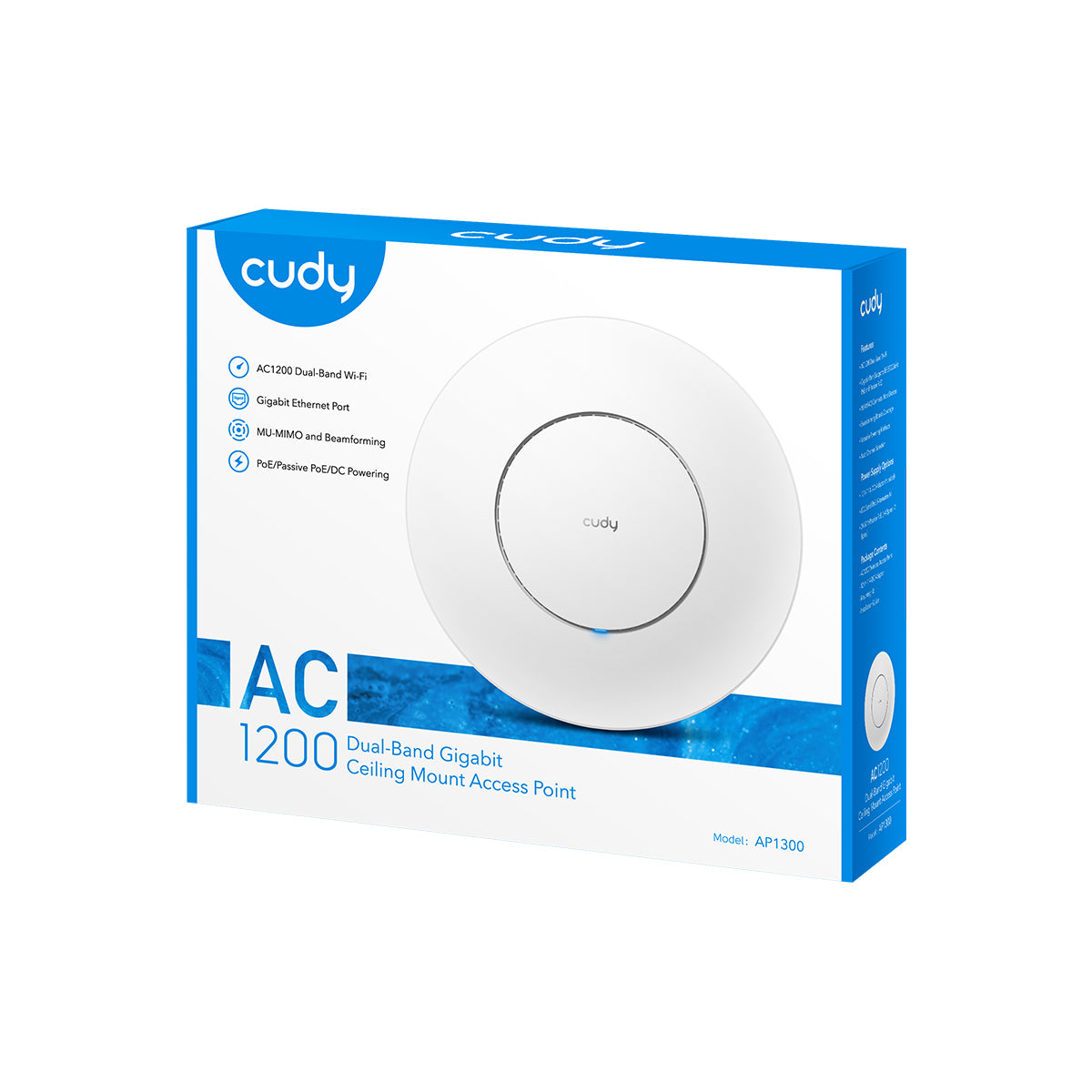 CUDY AC1200 GIGABIT WIFI ACCESSPOINT AP1300_P (WITH POE ADAPTER)