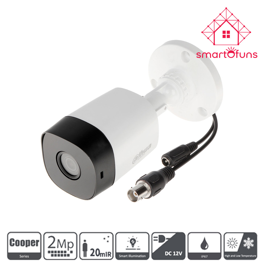 Dahua 2MP Analog Bullet IR Camera(DH-HAC-B2A21P), 3.6MM