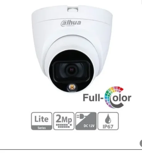 Dahua 2MP Analog Dome Full Color Camera (DH-HAC-HDW1209TLQP-A- LED),2.8mm