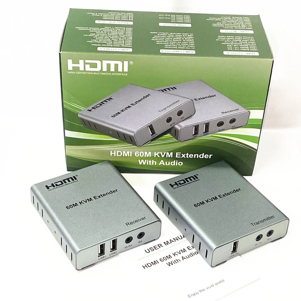 Hdmi Extender 60M 1080p (USB-GreenBox)- Adapter