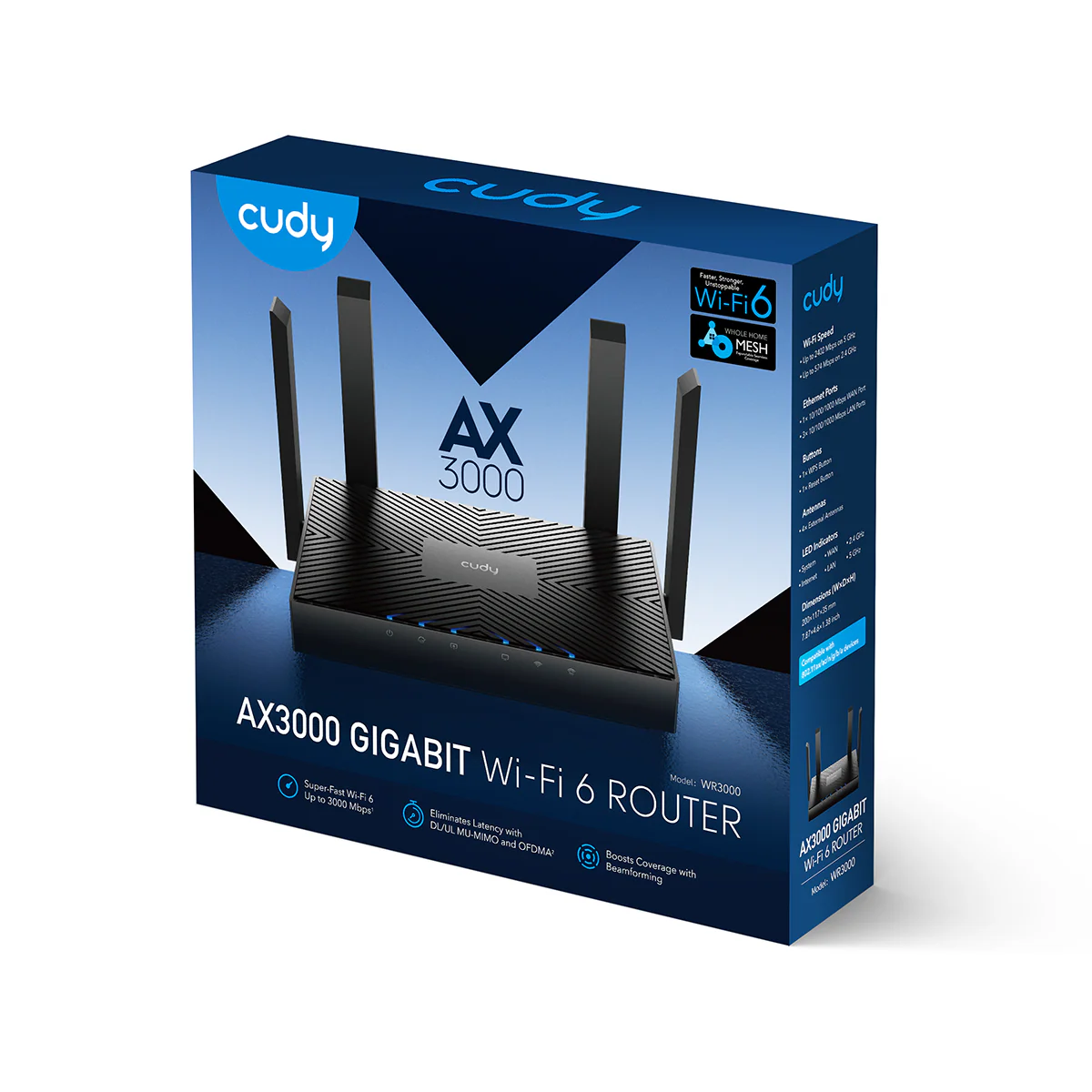 CUDY AX300 GIGABIT MESH WIFI 6 ROUTER WR3000