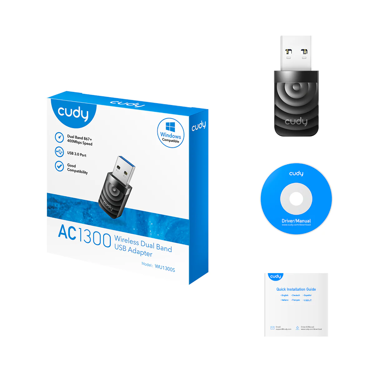 Cudy Ac1300  Mini  Usb Adapter  Wu1300s