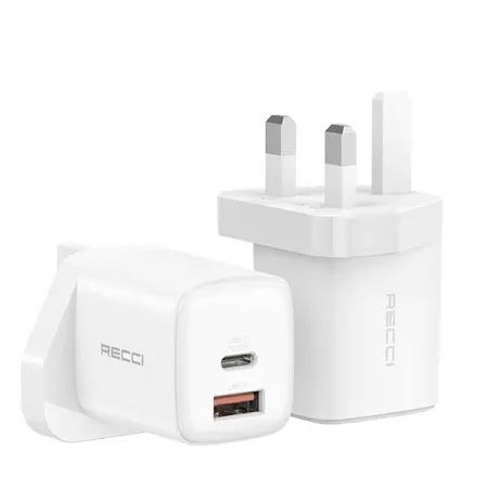 Recci 20w Uk Charger Suit  Rck30ucl - White 