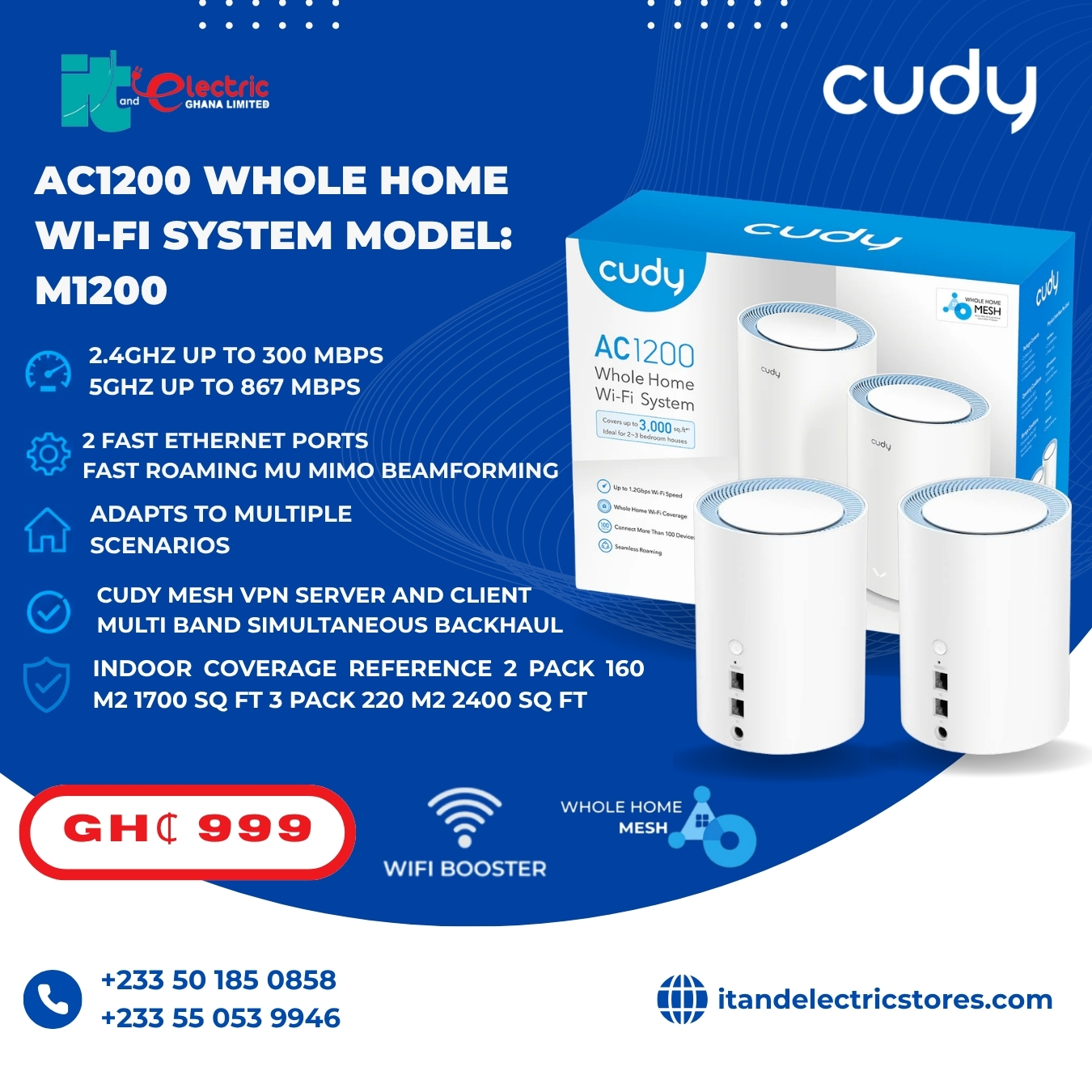 Cudy AC1200 Whole Home Wi-fi System model: M1200