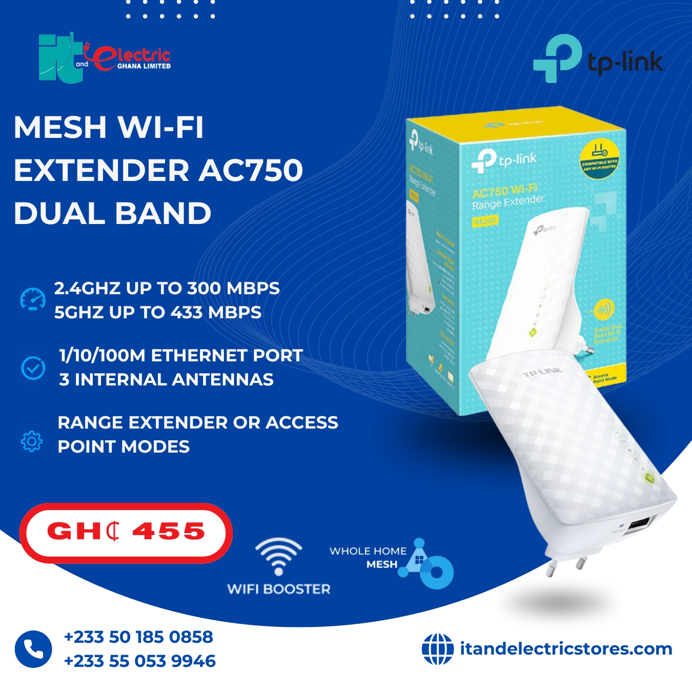 Tp-Link Mesh Wi-fi Extender ac750 Dual band